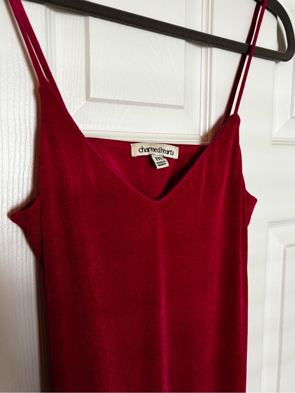 Fuchsia Maxi Slip Dress with Spaghetti Straps - Picture 3 of 7